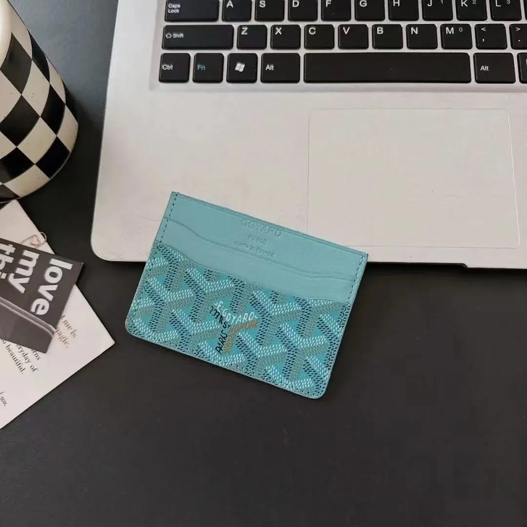 Goyard Goyardine Card Holder Mint Green
