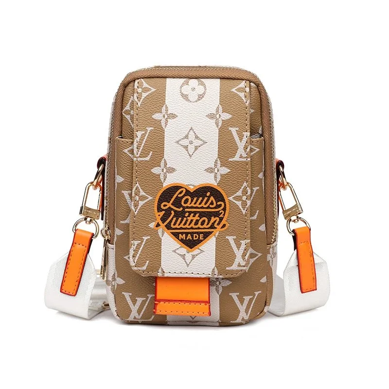 Louis Vuitton Neverfull Monogram Heart Crossbody Bag Beige/Orange
