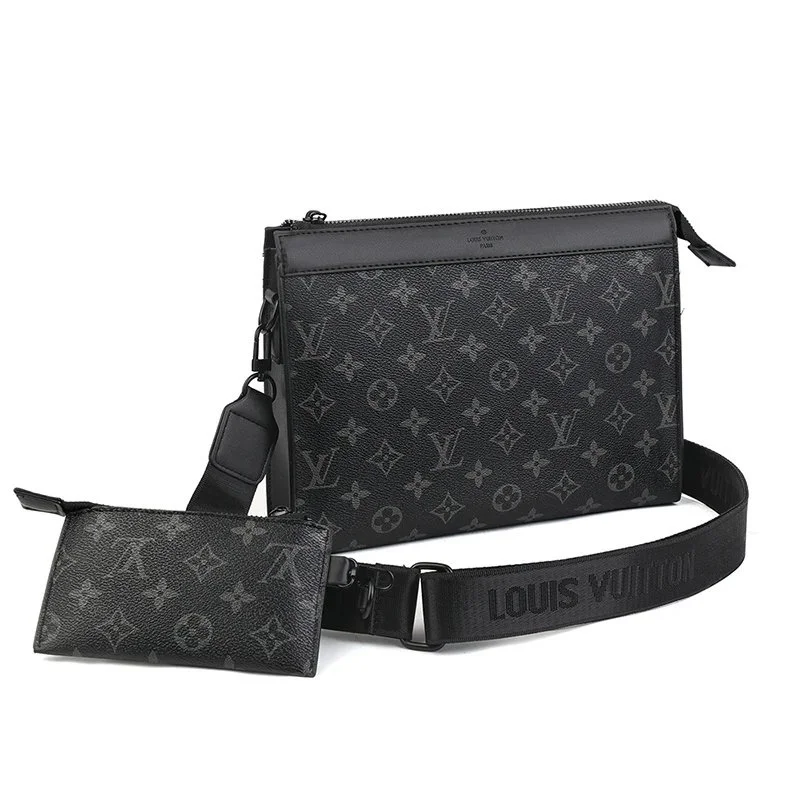 Louis Vuitton Neverfull Monogram Black Crossbody Bag