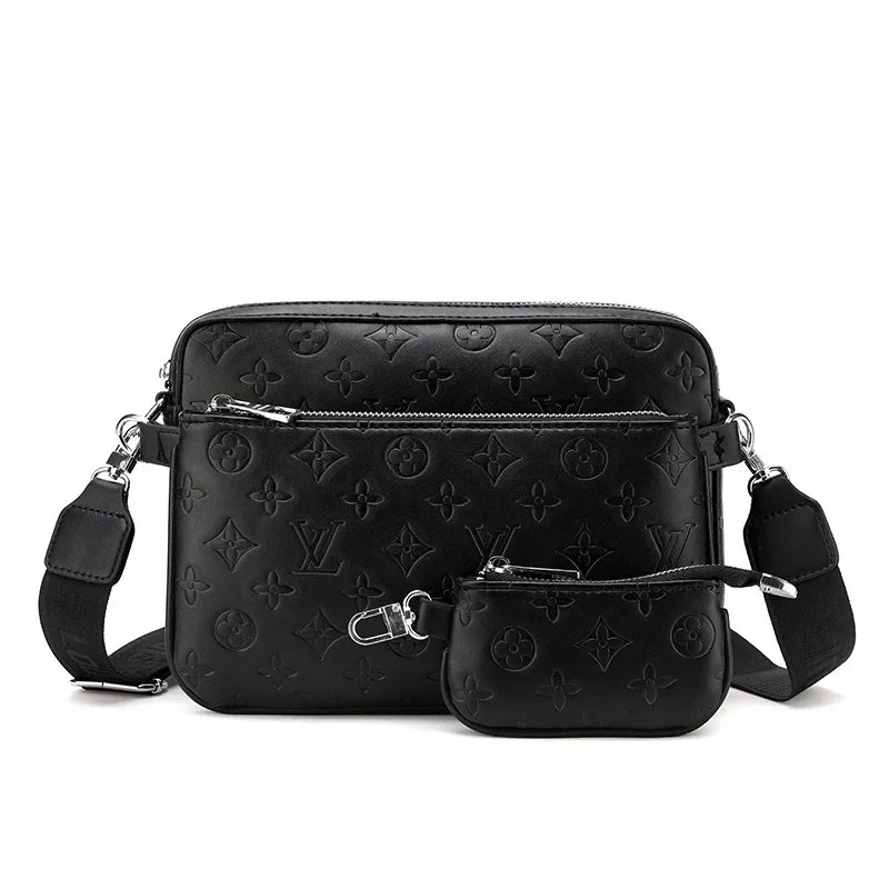 Louis Vuitton Neverfull Monogram Black Crossbody Bag