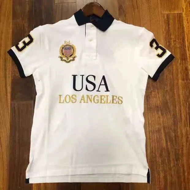 USA Los Angeles White Polo Shirt
