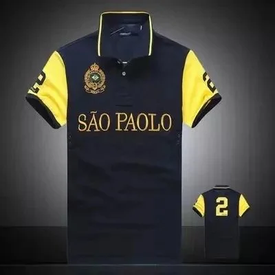 Polo São Paulo Navy/Yellow Men's Polo Shirt