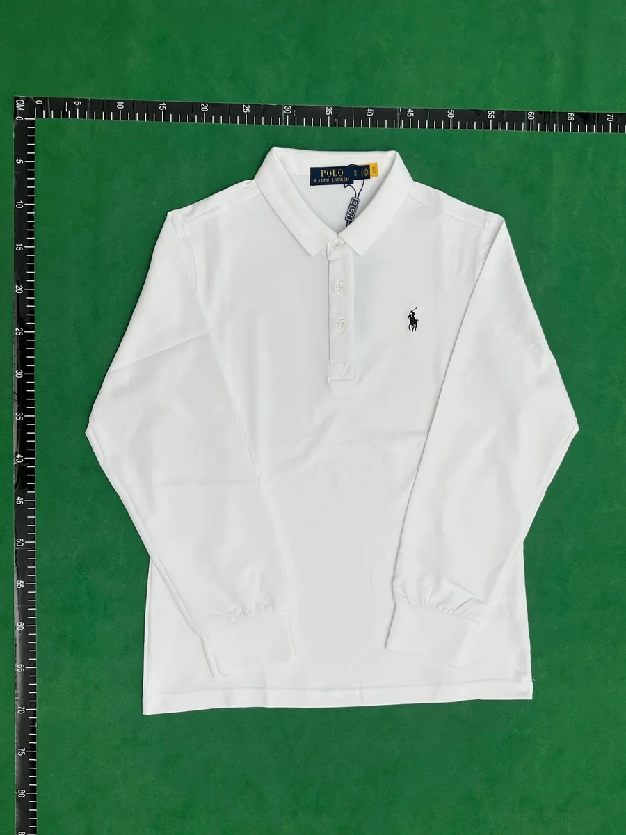 Polo Ralph Lauren Classic Logo White Long-Sleeve Polo Shirt