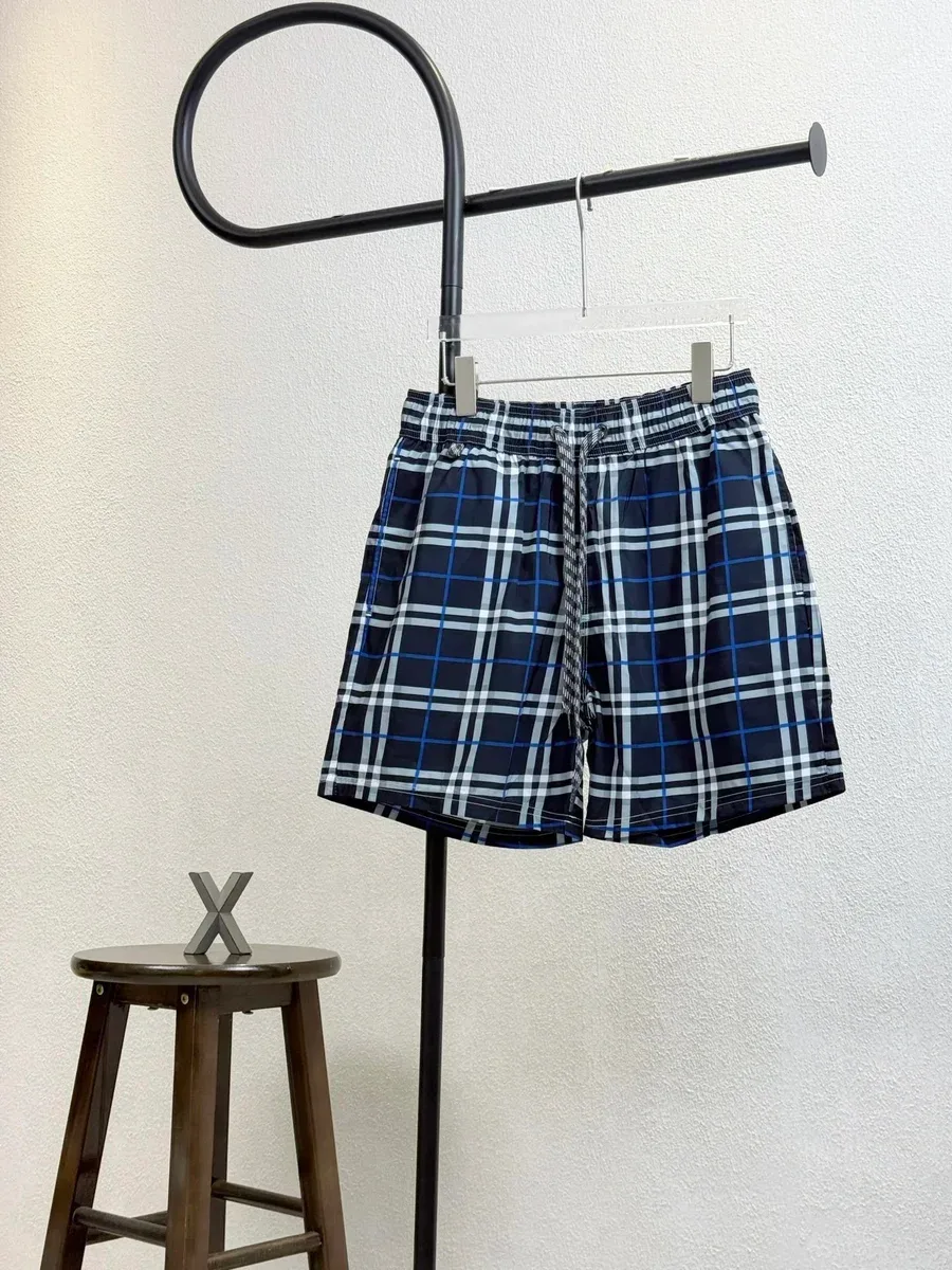 Plaid Shorts Navy/White Casual Shorts