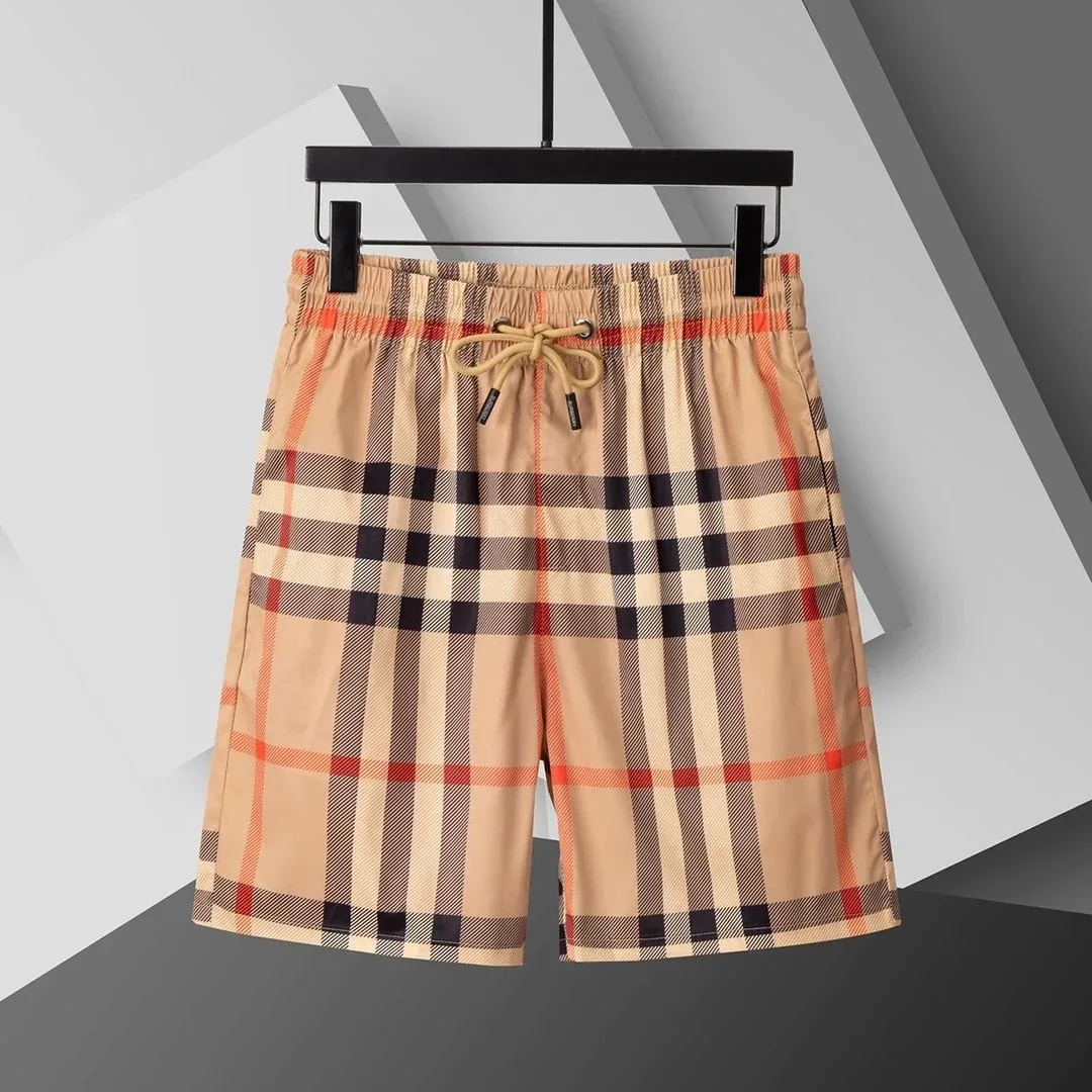 Burberry TB Monogram Plaid Shorts Beige