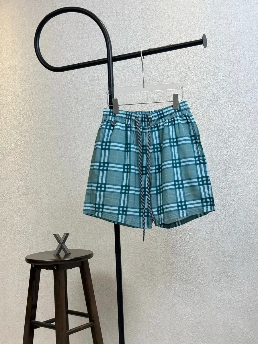 Checked Swim Shorts Blue/White Casual