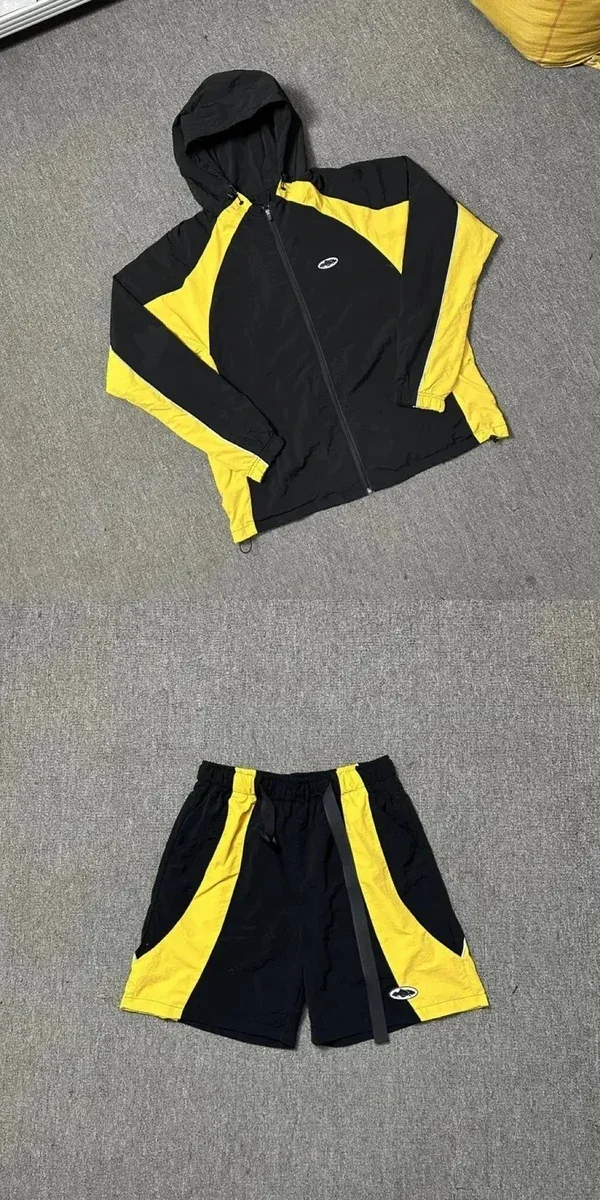 Black & Yellow Co-ord Set Jacket & Shorts