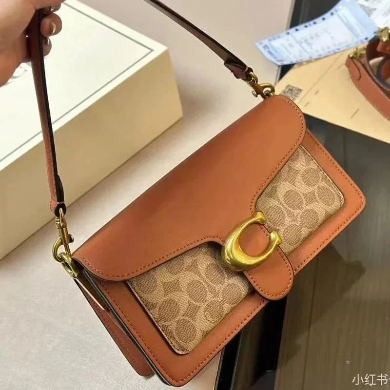Coach Tabby Caramel Signature Leather Crossbody Bag
