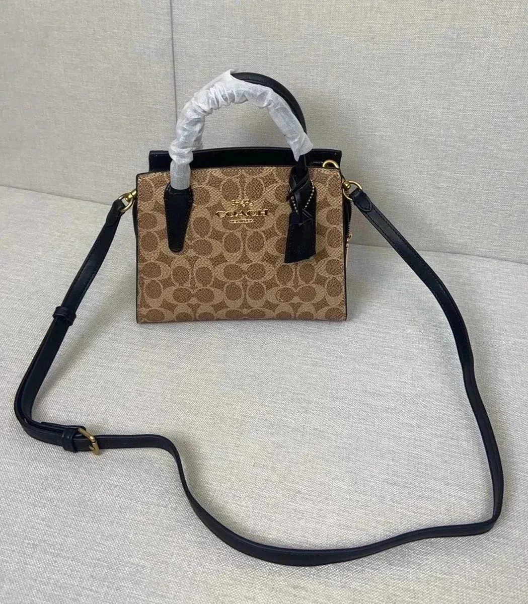 Coach Signature Mini Tote Beige/Black Handbag