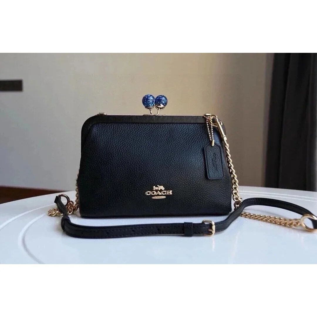 Coach Tabby Black Pebble Leather Crossbody Bag