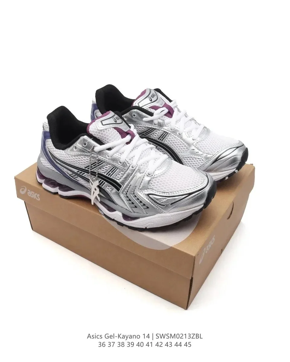ASICS Gel-Kayano 14 White/Silver Running Sneakers