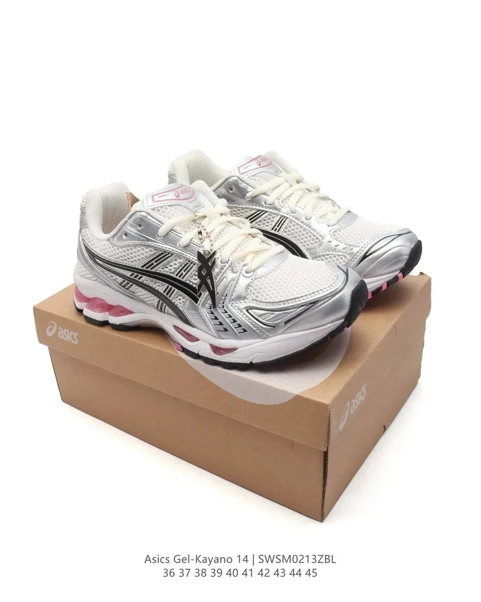 ASICS Gel-Kayano 14 White/Silver Running Sneakers