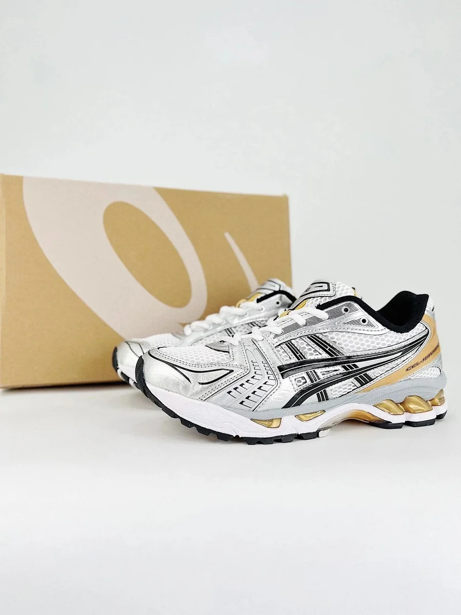 ASICS Gel-Kayano 14 White/Gold Sneakers