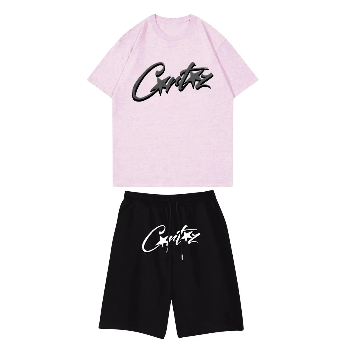 Corteiz CRTZ RTW Pink & Black Co-ord Set