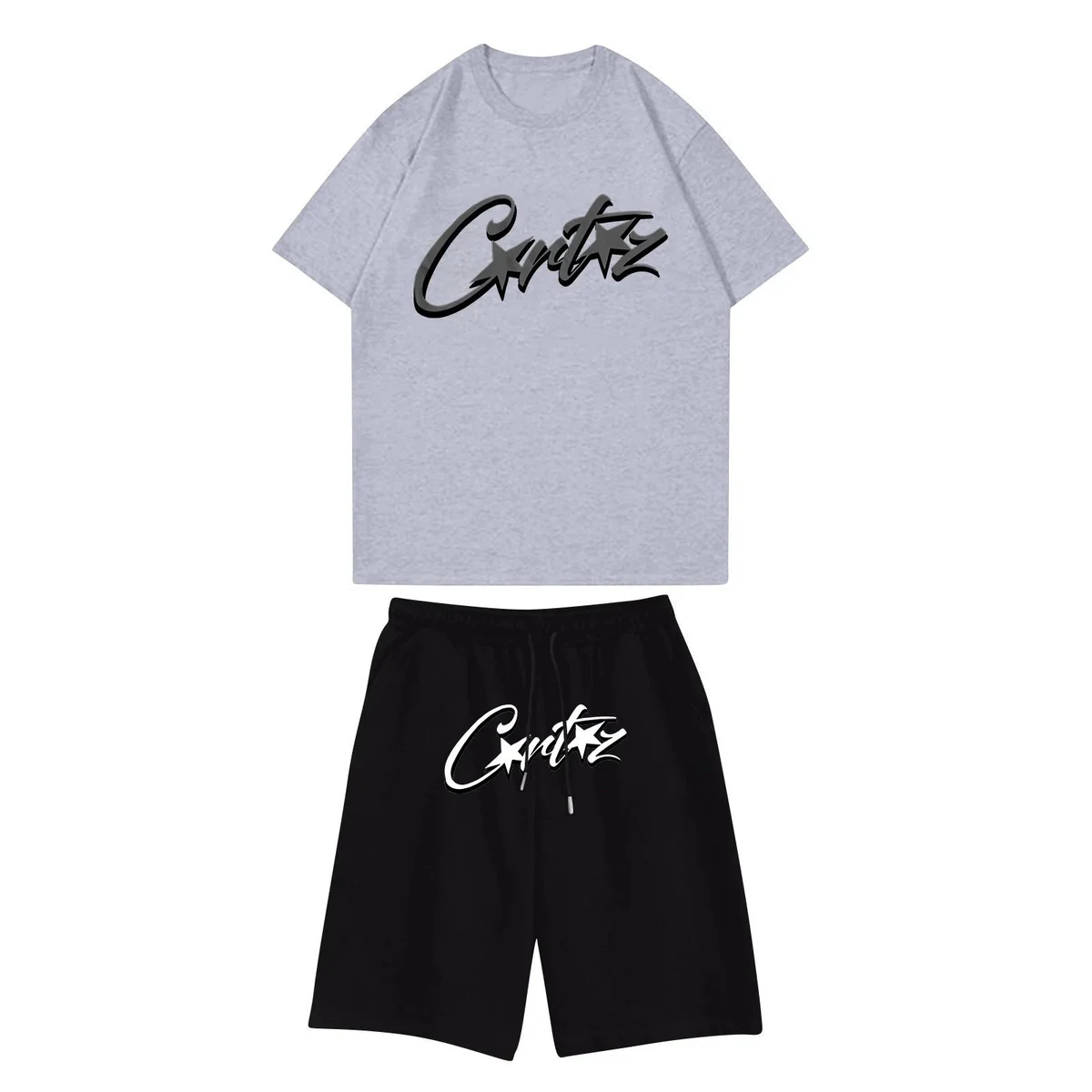 Critz Set - Grey T-Shirt & Black Shorts