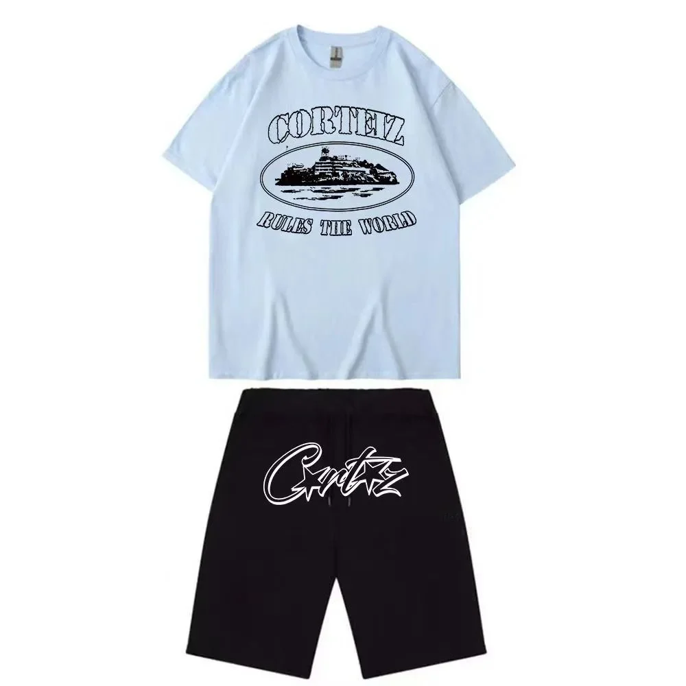 Corteiz Rules the World T-Shirt & Shorts Set