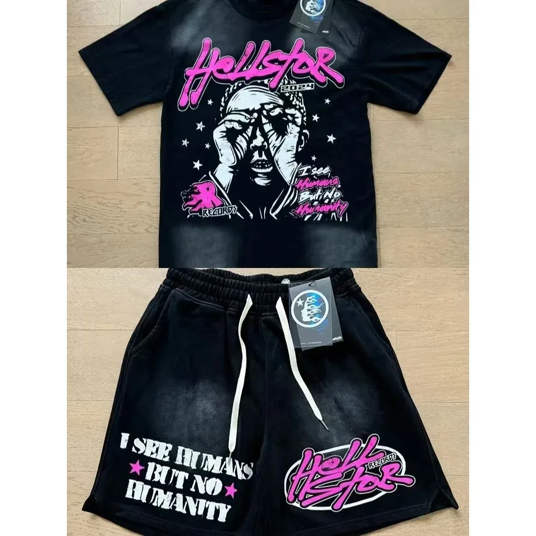 Hellstar 2024 I See Humans But No Humanity T-Shirt & Shorts Set