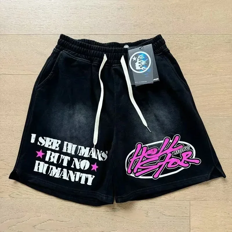 Hellstar Studios I SEE HUMANS BUT NO HUMANITY Black Shorts