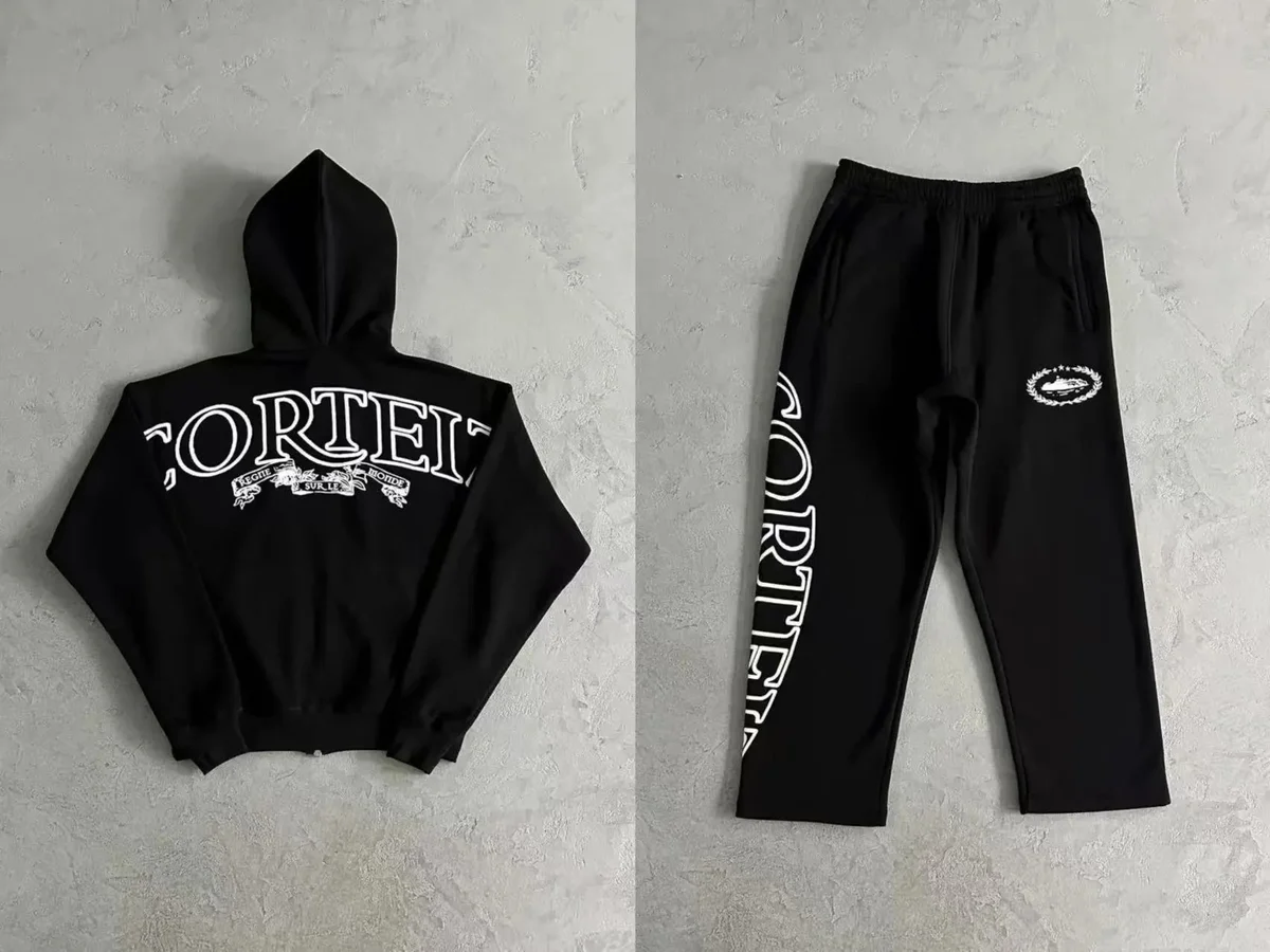 Corteiz CORTEIZ 2 Black Hoodie & Pants Set