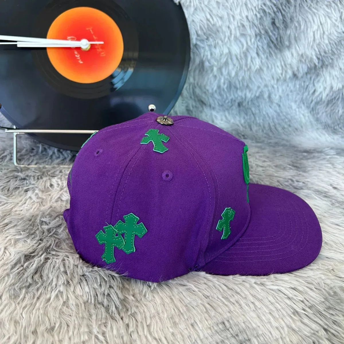 Chrome Hearts Chrome Hearts CH Cross Purple/Green Cross Cap Purple