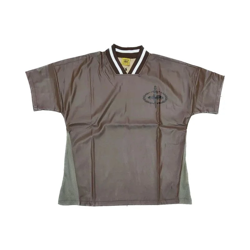Other 119 Coffee Brown Short Sleeve T-Shirt with Embroidered Logo Brown - 1