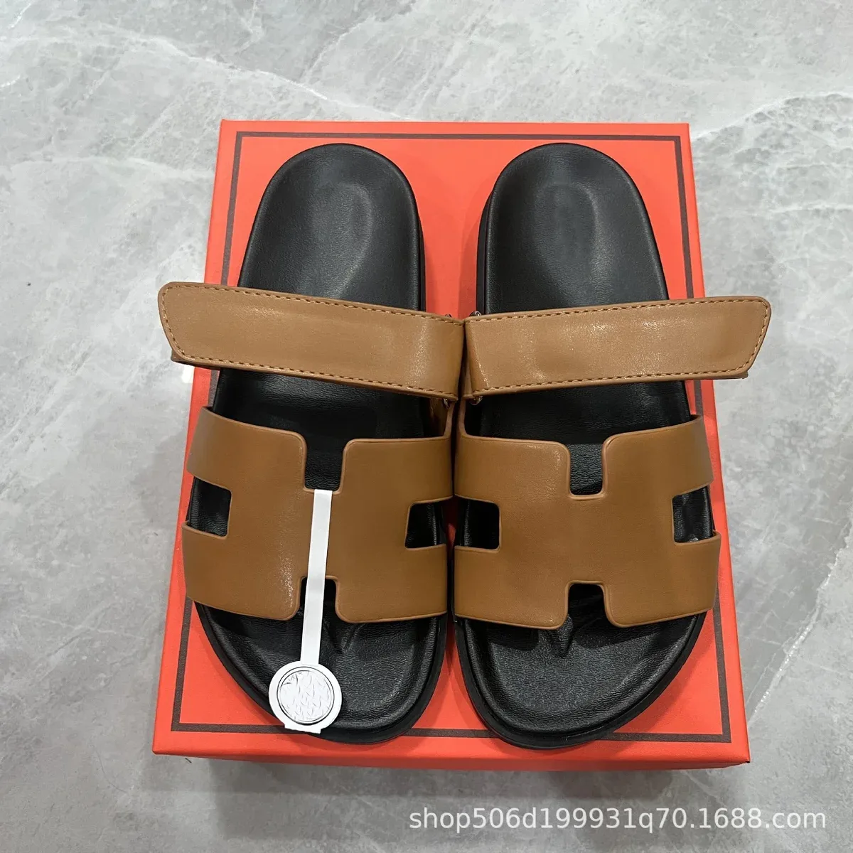 Hermès Hermès Oran Brown Slide Sandals Brown