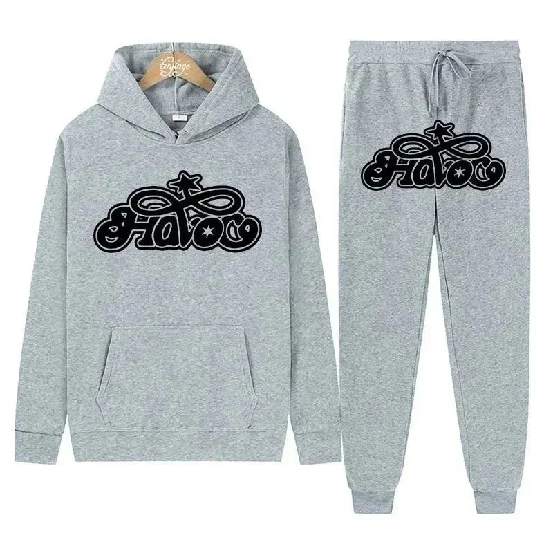 Other Havoc Gray Hoodie & Pants Set DD-29 Grey - 1