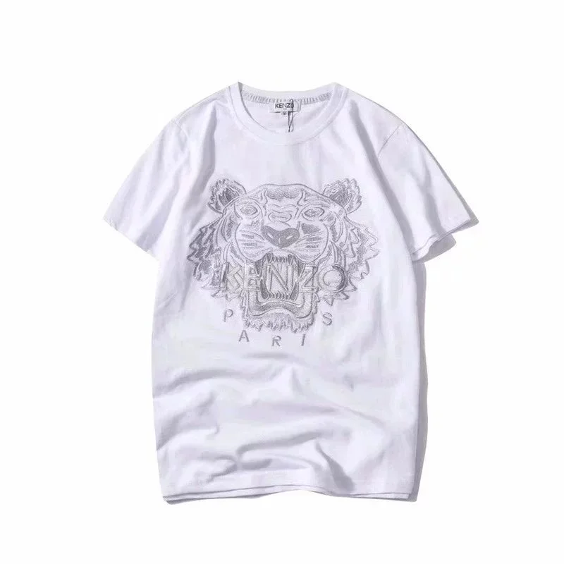 Kenzo Kenzo Tiger Embroidered White T-Shirt White - 1
