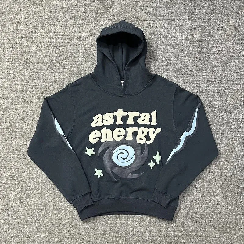 Other Astral Energy Black Hoodie with Spiral Print Black - 1