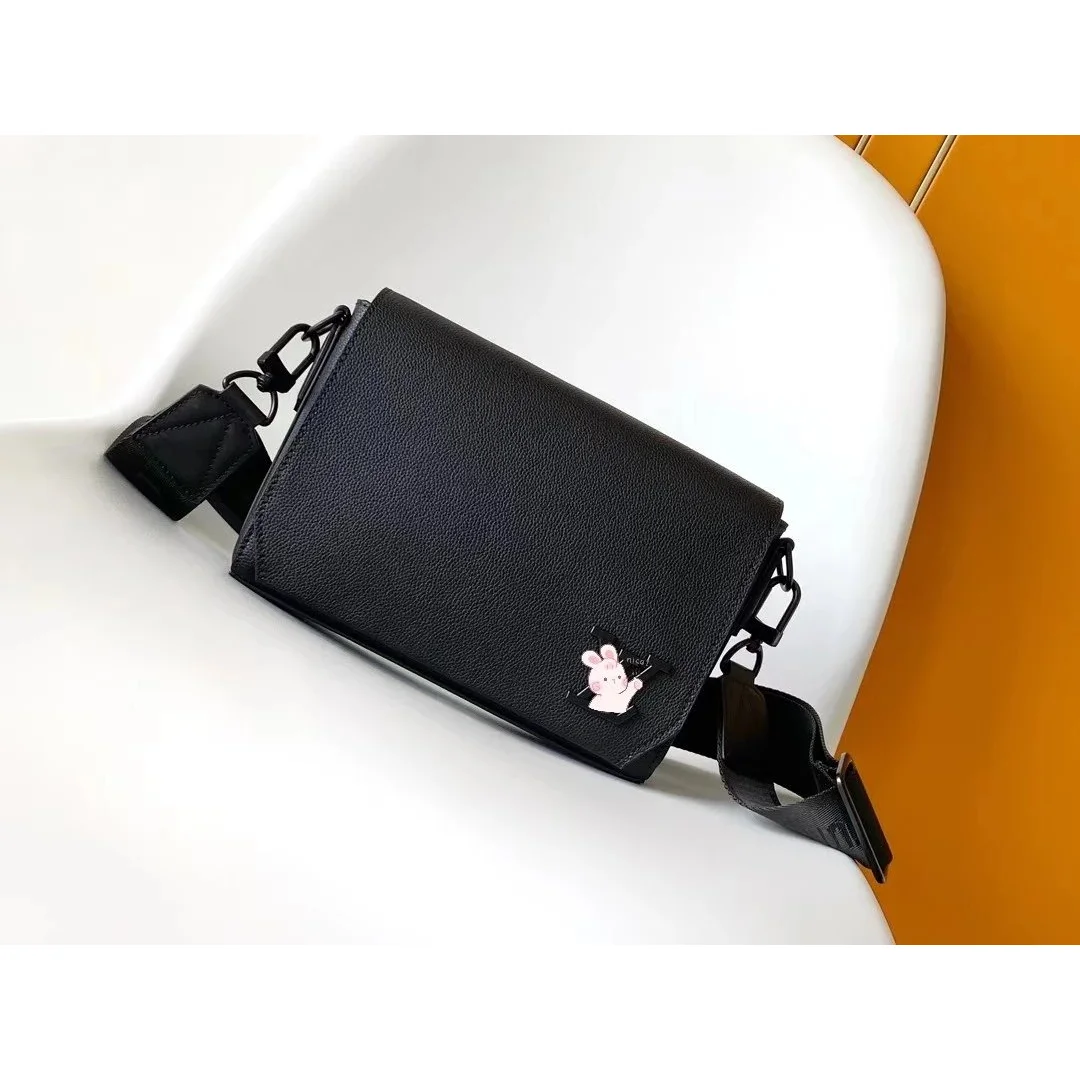 Other Black Rabbit Detail Leather Shoulder Bag Black - 1