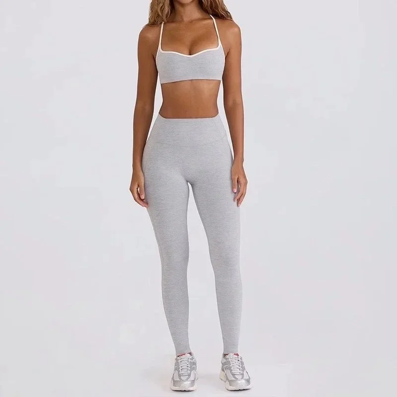 Other Maiden Grey Leggings & Bra Set Grey - 1