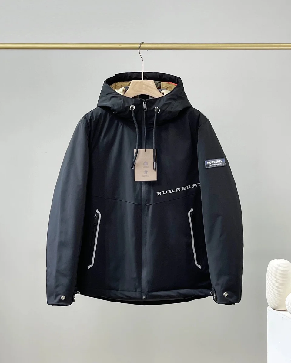 Burberry Burberry Black Hooded Parka Jacket Black - 1