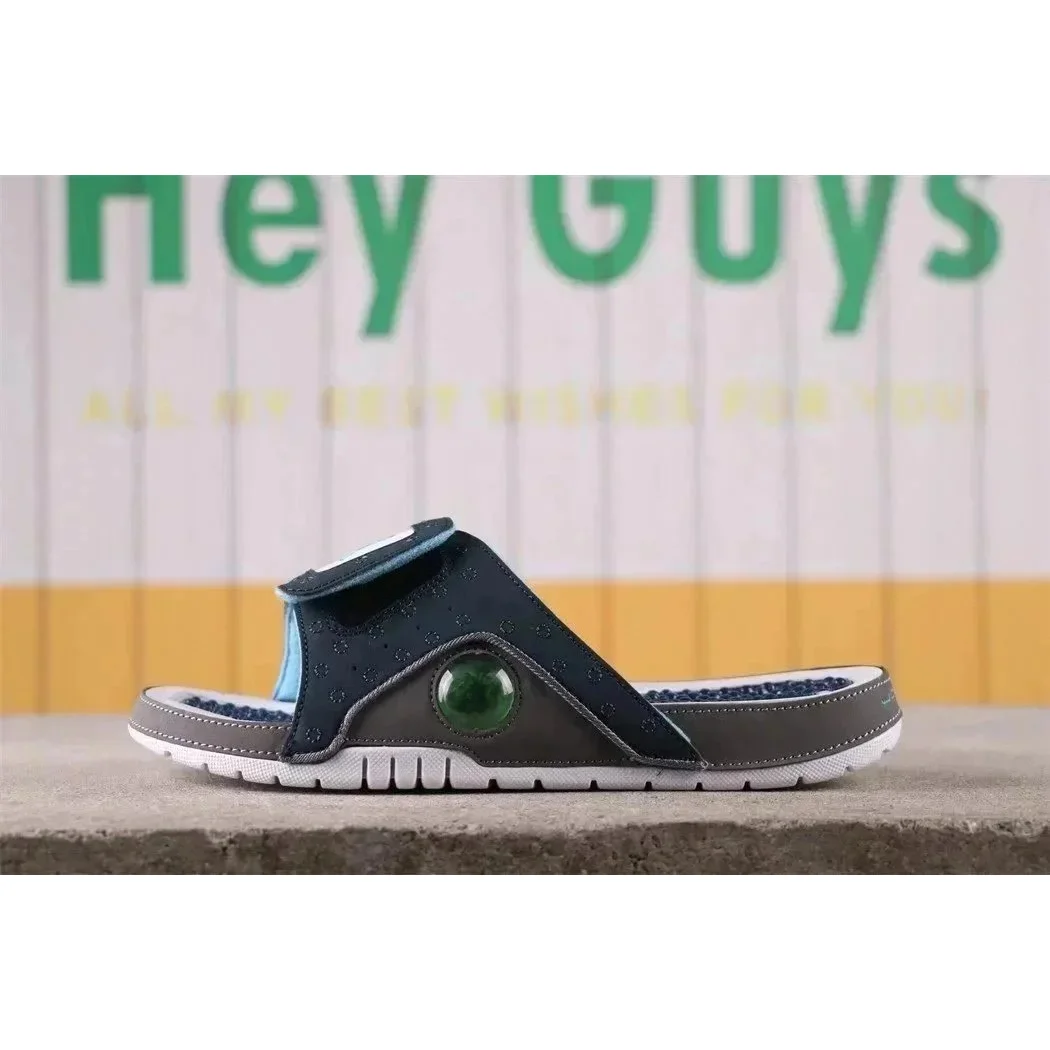 Nike Nike Air Jordan Reconstruction Dark Grey/Blue Slide Sandals Grey - 1