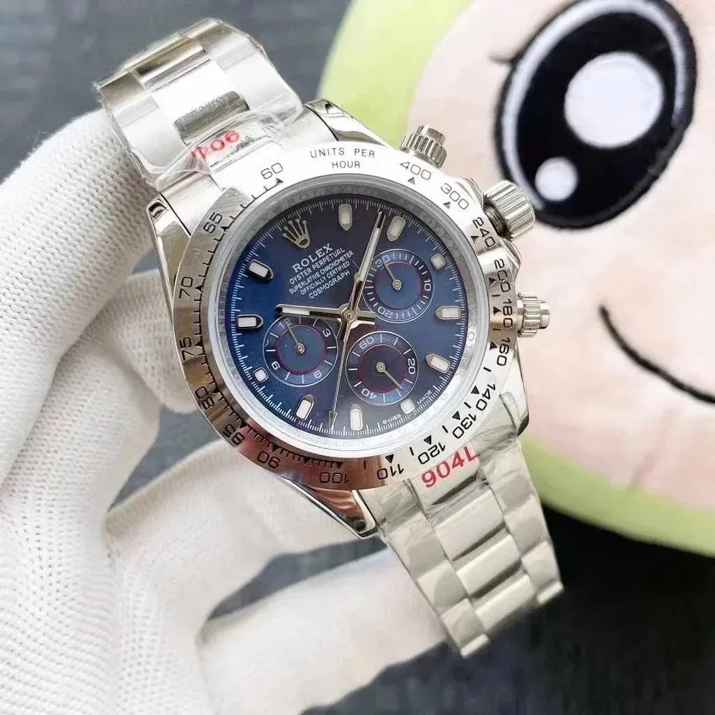 Rolex Rolex Daytona 116500LN Silver Case Blue Dial Steel Bracelet Watch Blue - 1