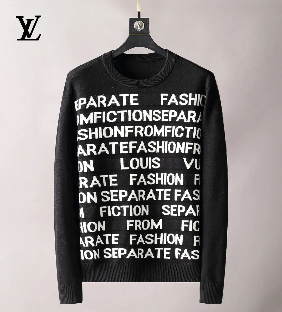Louis Vuitton Louis Vuitton Monogram Black/White Knit Sweater Black