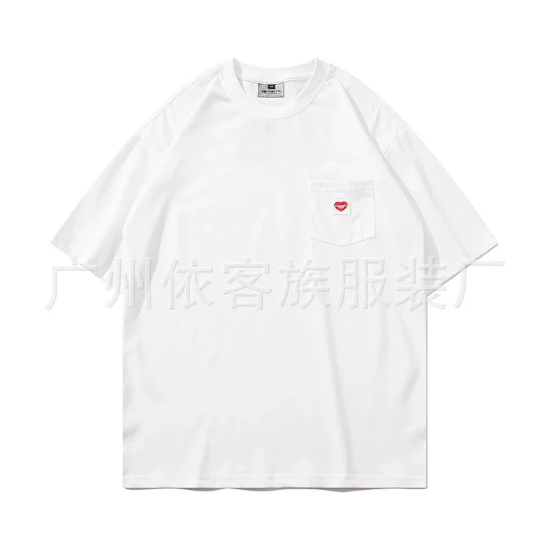 Other White Pocket T-Shirt with Red Heart Logo White - 1