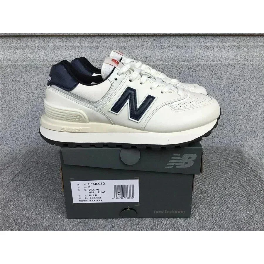 New Balance New Balance 574 U574LGTO White/Navy Sneakers White - 1