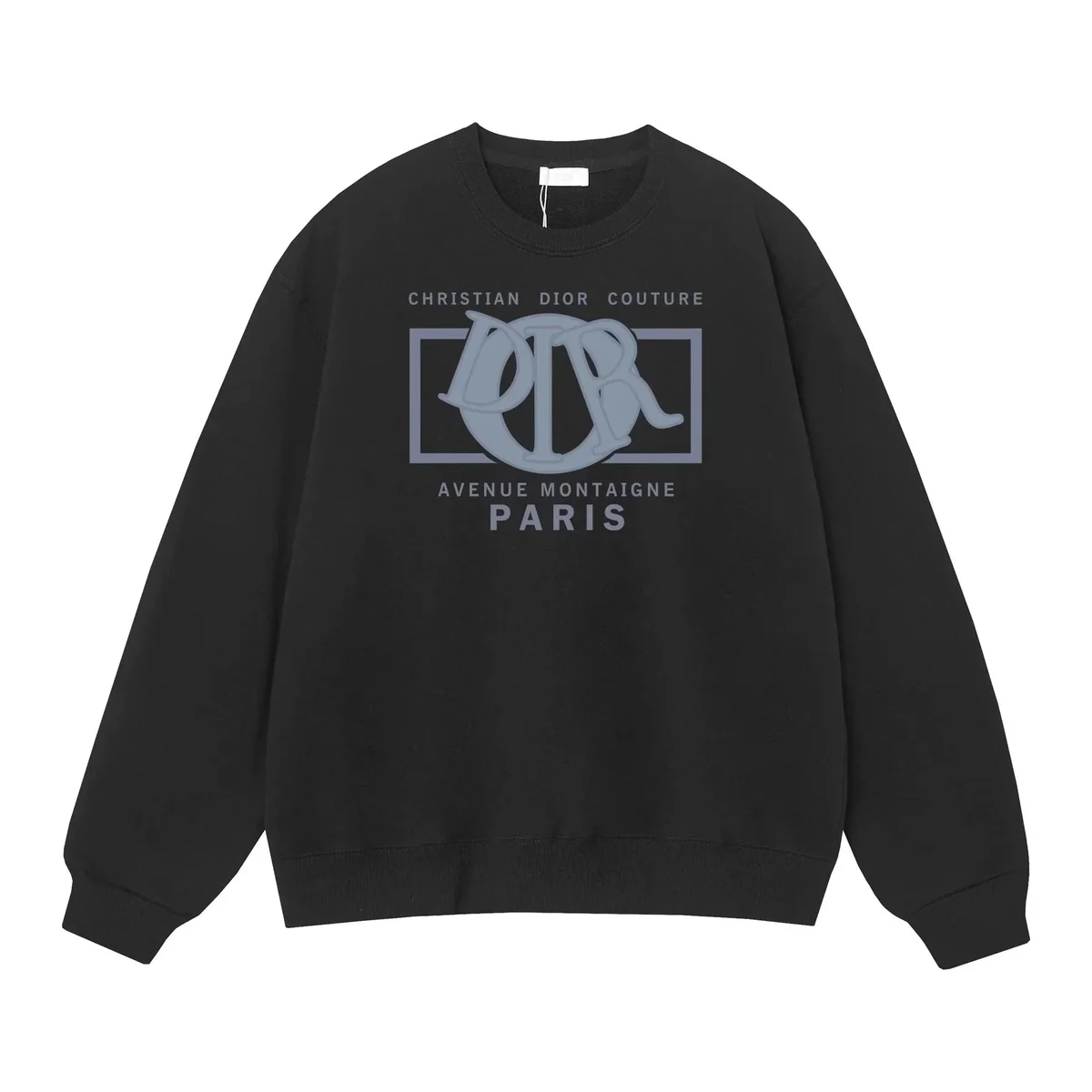 Dior Dior Avenue Montaigne Paris Black Crewneck Sweatshirt Black - 1