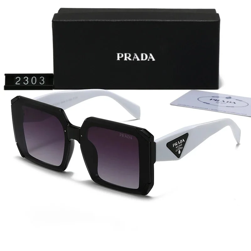 Prada Prada 2303 Black & White Gradient Sunglasses Black - 1