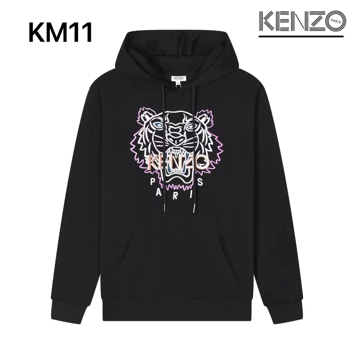 Kenzo Kenzo Tiger KM11 Black Hoodie Black