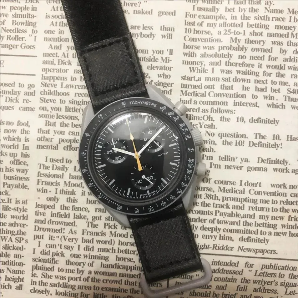 Vintage Chronograph Watch with Black Dial and NATO Strap — Oopbuy Spreadsheet find