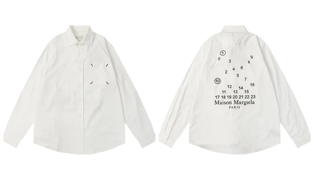 Maison Margiela Maison Margiela Replica White Number Print Shirt White