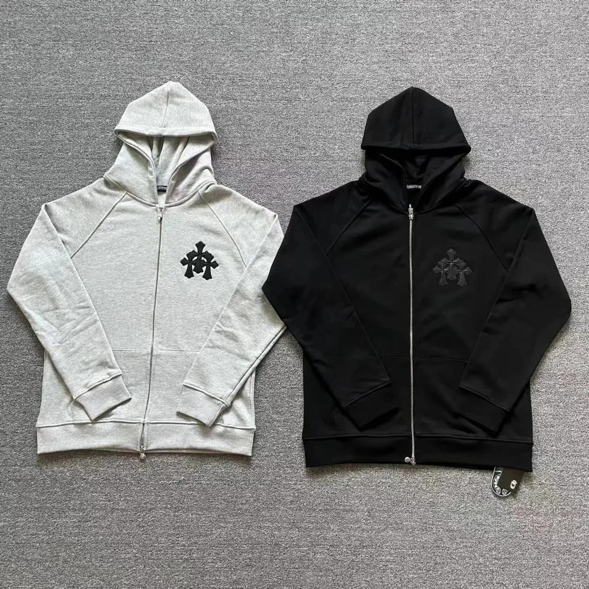 Chrome Hearts Chrome Hearts Cross Zip-Up Hoodie Black Black - 1