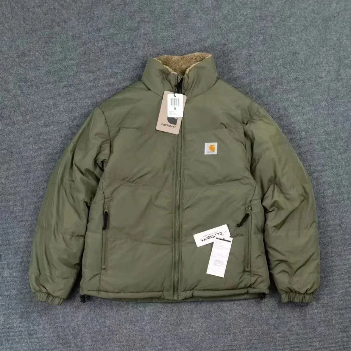Carhartt Carhartt Detroit Olive Green Puffer Jacket Green - 1