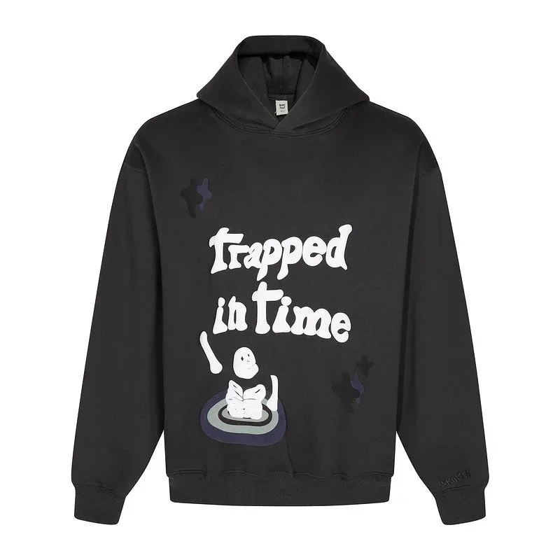Other Unisex Trapped in Time Graphic Hoodie Black Black - 1