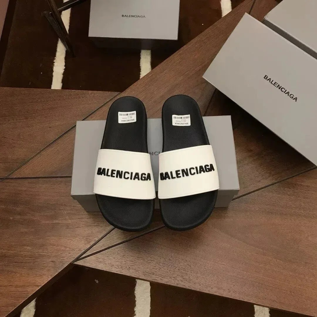 Balenciaga Balenciaga Balen 3 Black & White Slippers Black - 1