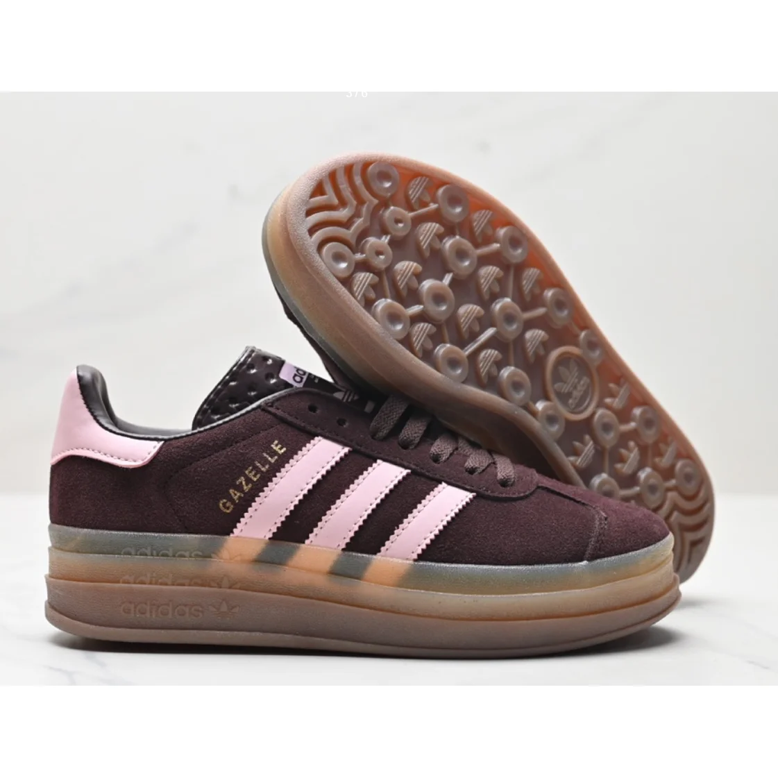 Adidas Adidas Gazelle Burgundy/Pink Sneakers Brown - 1