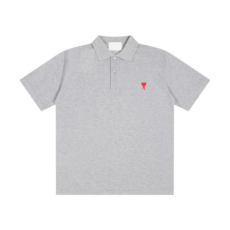 Comme des Garçons Comme des Garçons Play Heather Grey Polo Shirt Grey