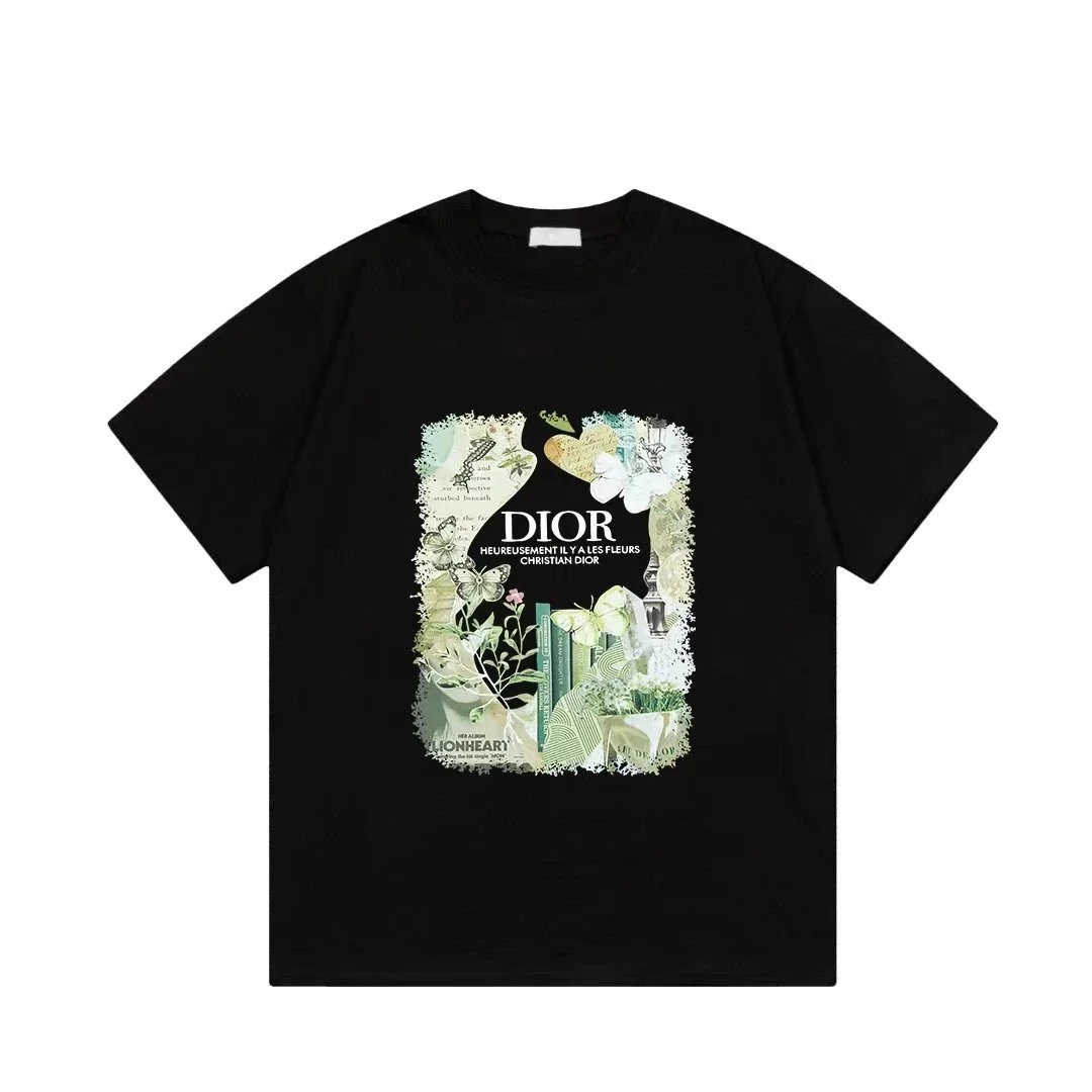 Dior Dior Black Floral T-Shirt Black - 1