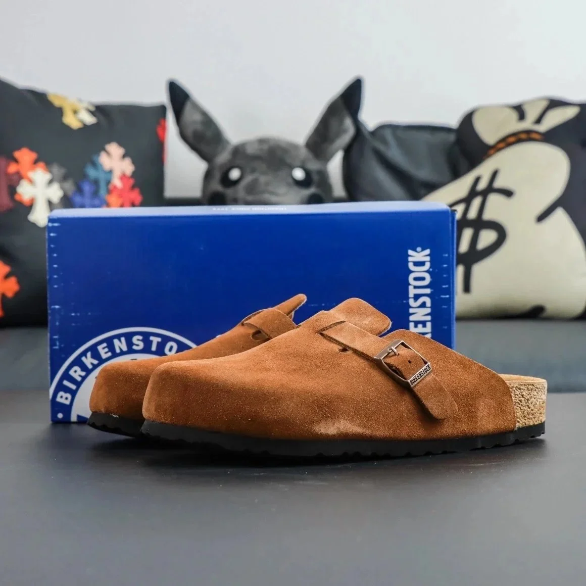 Birkenstock Birkenstock Arizona Suede Camel Loafers Brown - 1